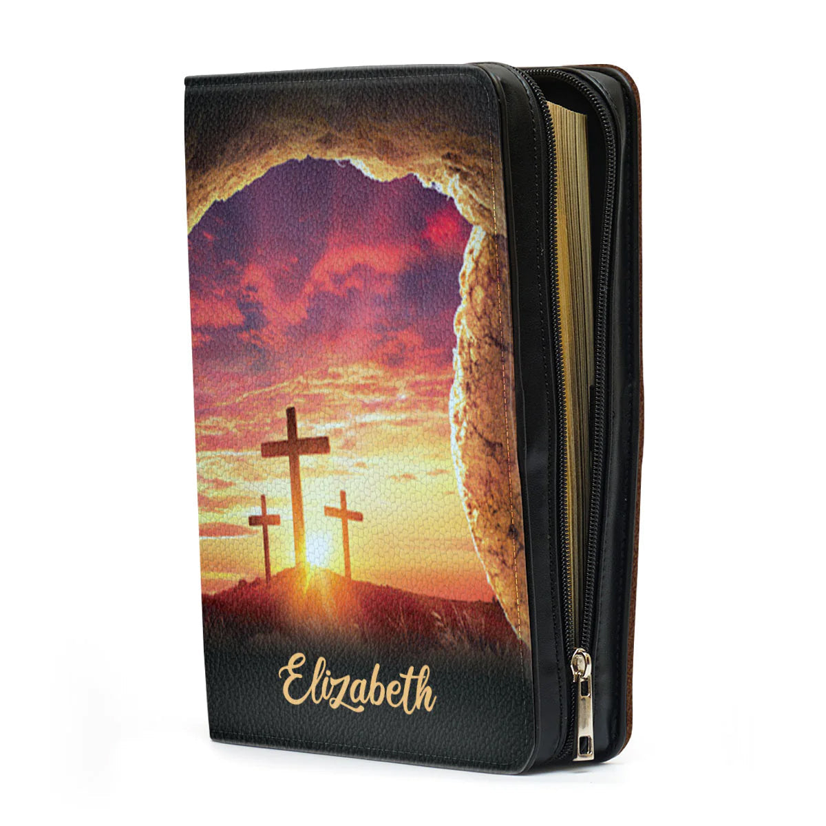 Because He Lives Personalized Bible Cover