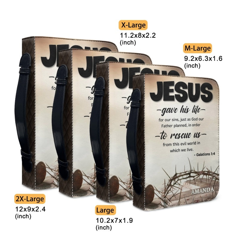 Personalized Name Faux Leather Bible Cover