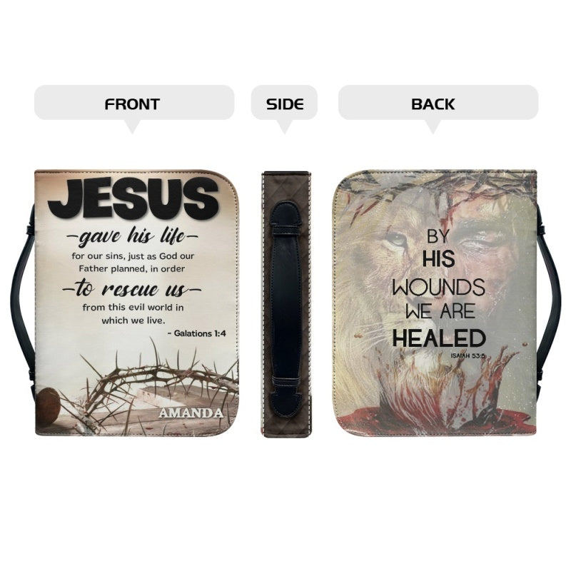 Personalized Name Faux Leather Bible Cover