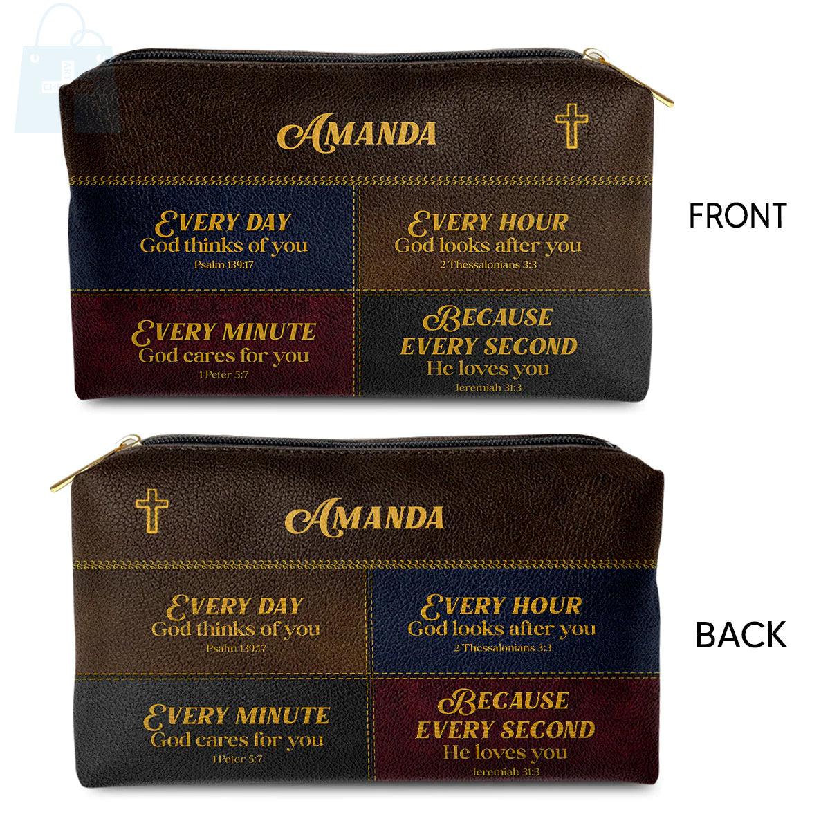God Thinks of You Personalized Cosmetic Bag
