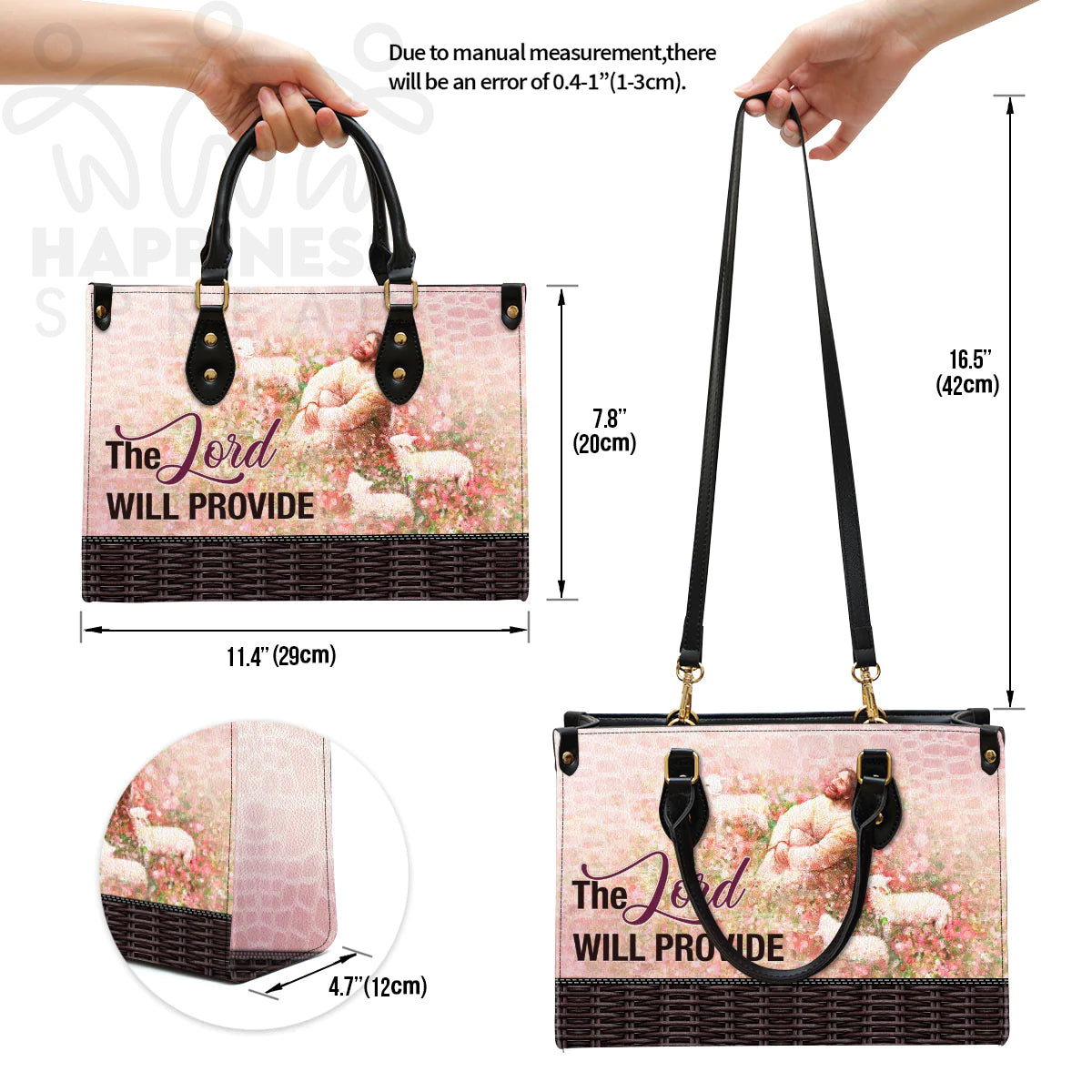 The Lord Will Provide Personalized Leather Tote Bag