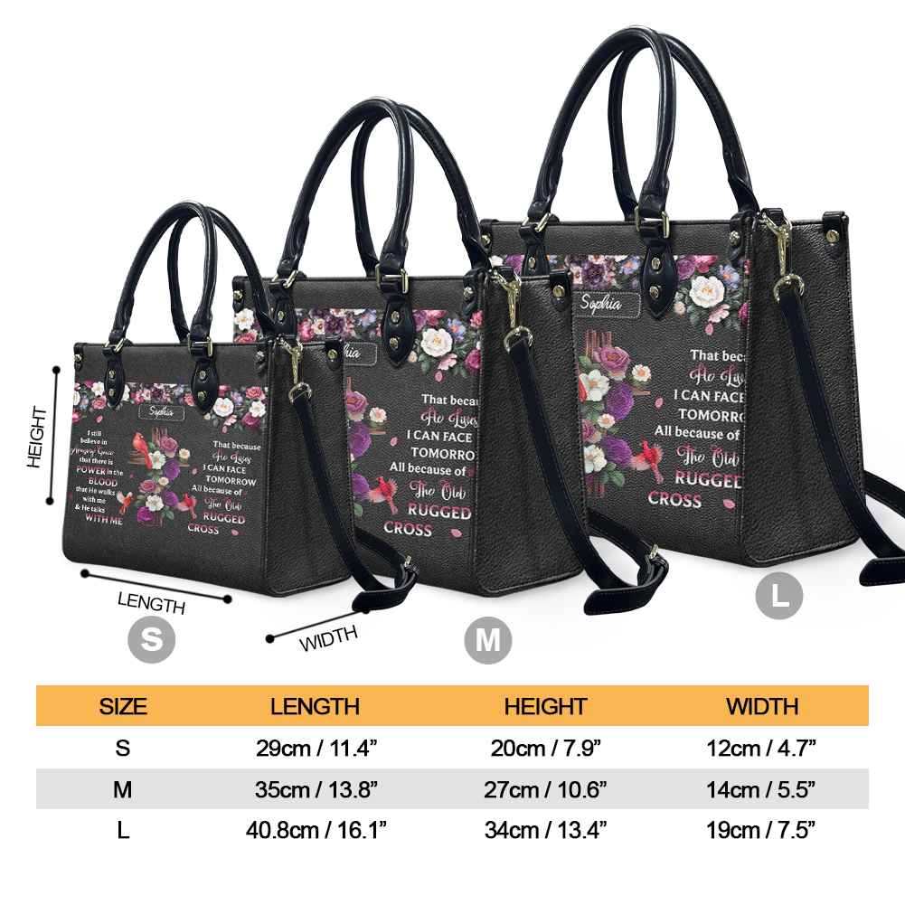 Amazing Grace Cardinal Leather Handbag