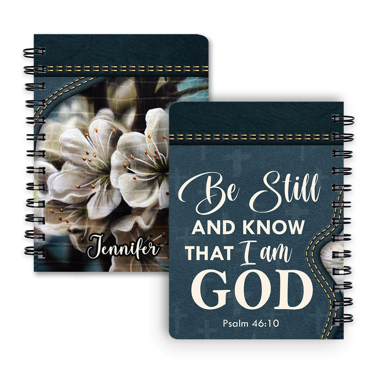 Personalized "Psalm 46:10 Be Still And Know" Spiral Journal