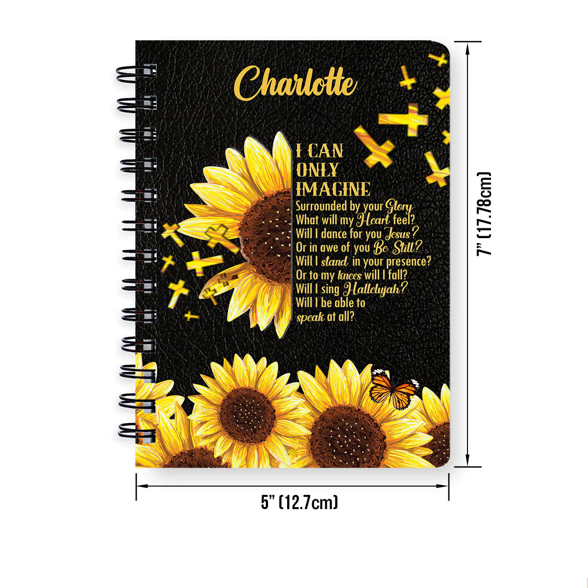 Personalized "I Can Only Imagine" Christian Spiral Journal