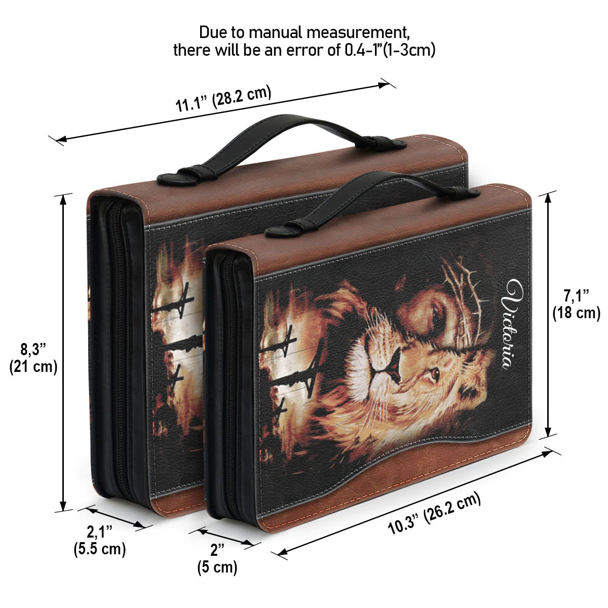 Personalized Lion & Jesus Bible Cover