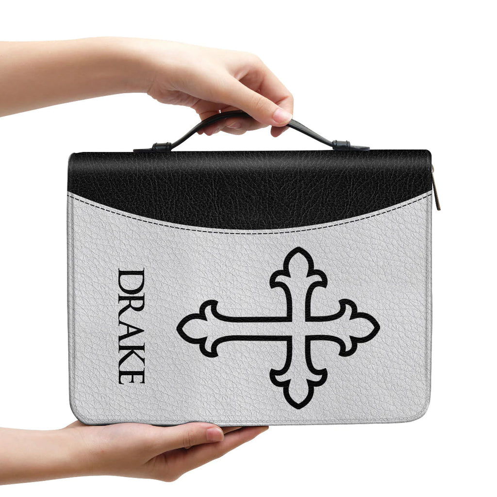 Personalized Matthew 22:37 Cross Bible Cover