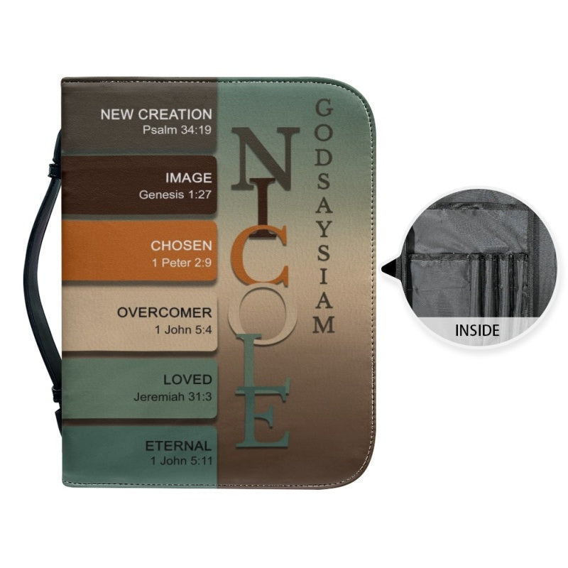 Earth Tone Personalized Name Bible Cover