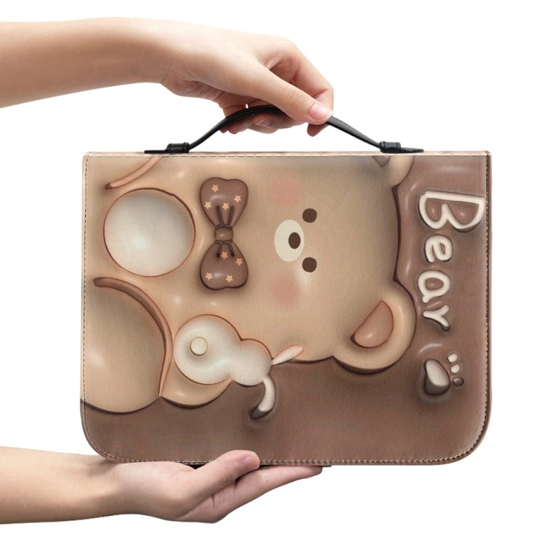 Cute 3D Bear Personalized Bible Cover