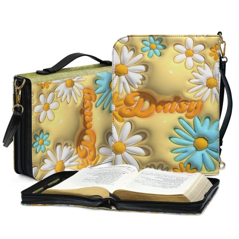 Personalized 3D Daisy Flower Bible Cover