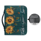 Personalized Sunflower Faith Grace Love Bible Cover