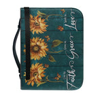 Personalized Sunflower Faith Grace Love Bible Cover