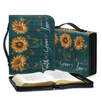 Personalized Sunflower Faith Grace Love Bible Cover