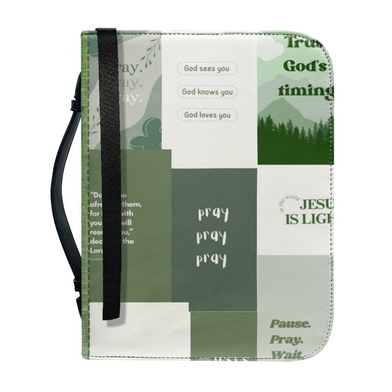 Personalized Green Pray Bible Cover Case