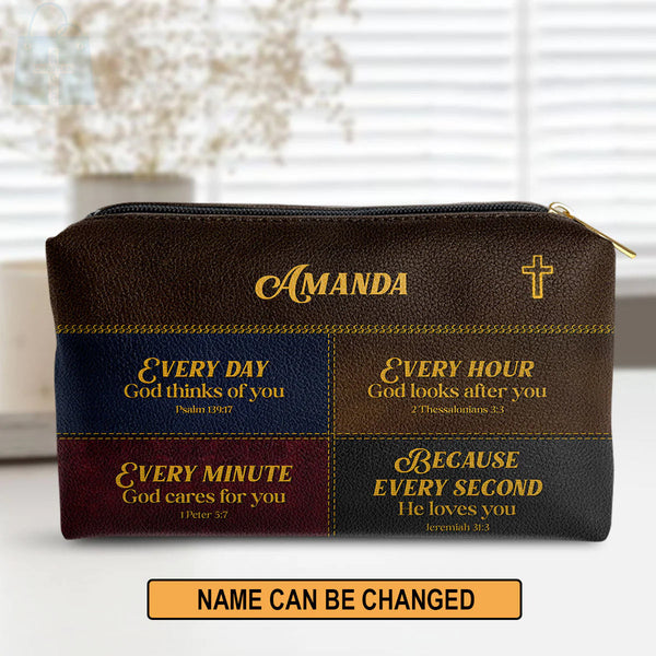 God Thinks of You Personalized Cosmetic Bag