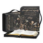Personalized Strength & Dignity Floral Bible Cover