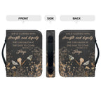 Personalized Strength & Dignity Floral Bible Cover