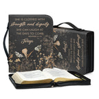 Personalized Strength & Dignity Floral Bible Cover