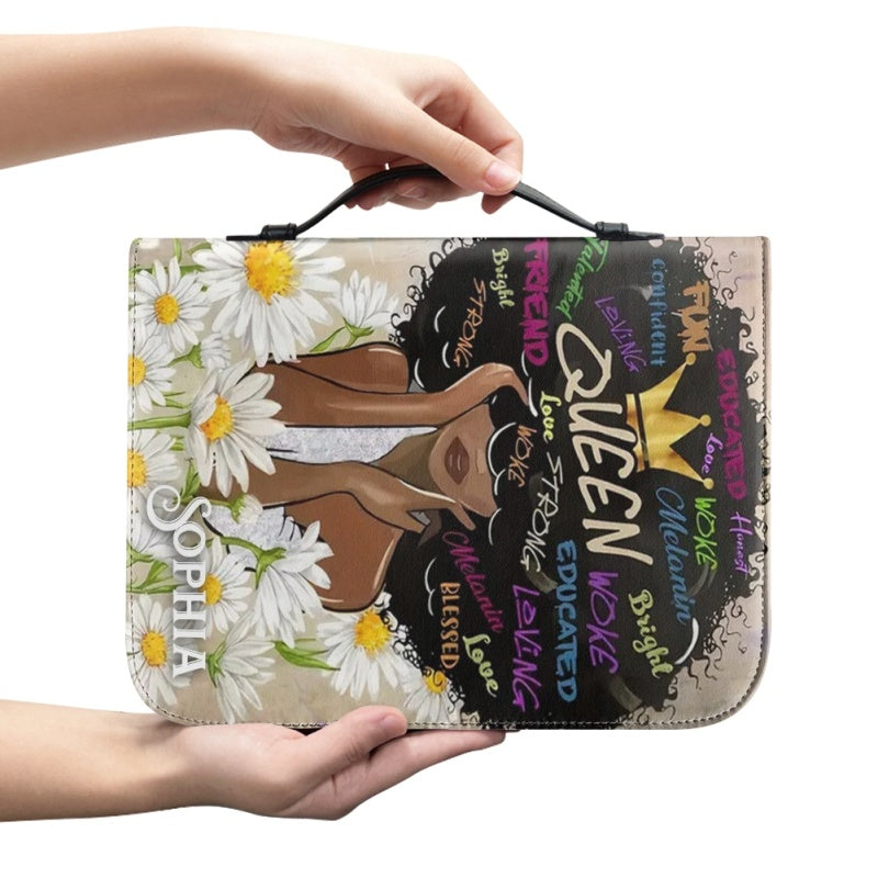 Personalized Black Queen Bible Cover