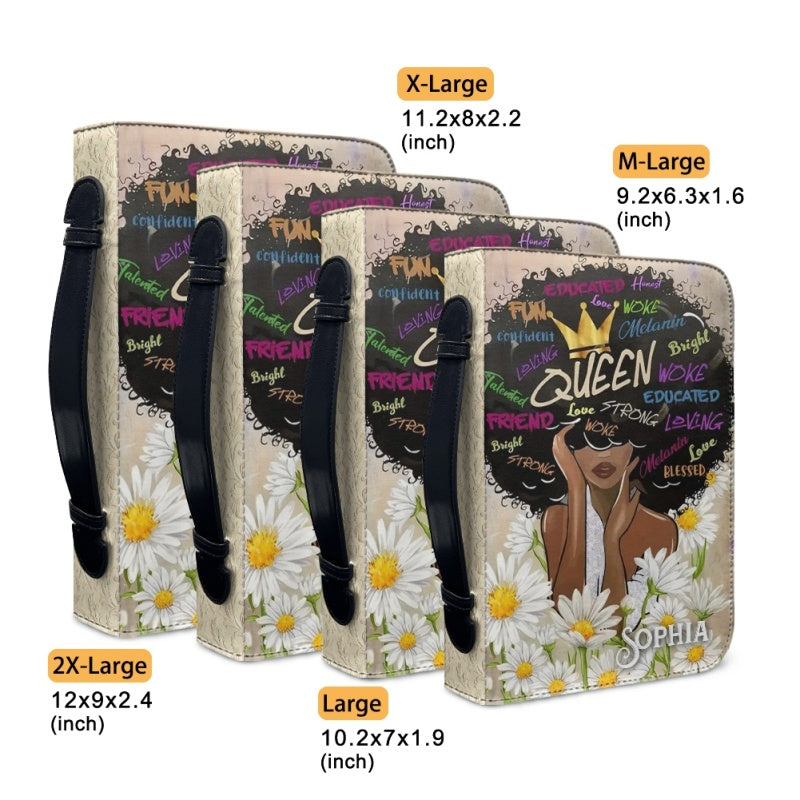 Personalized Black Queen Bible Cover