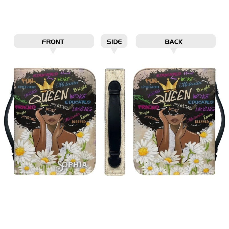 Personalized Black Queen Bible Cover