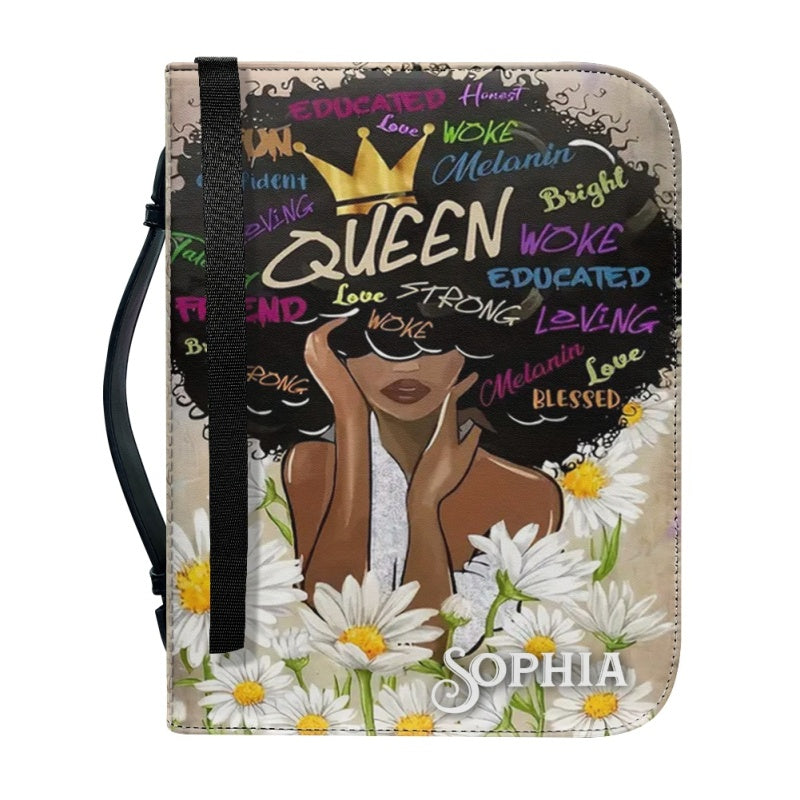 Personalized Black Queen Bible Cover