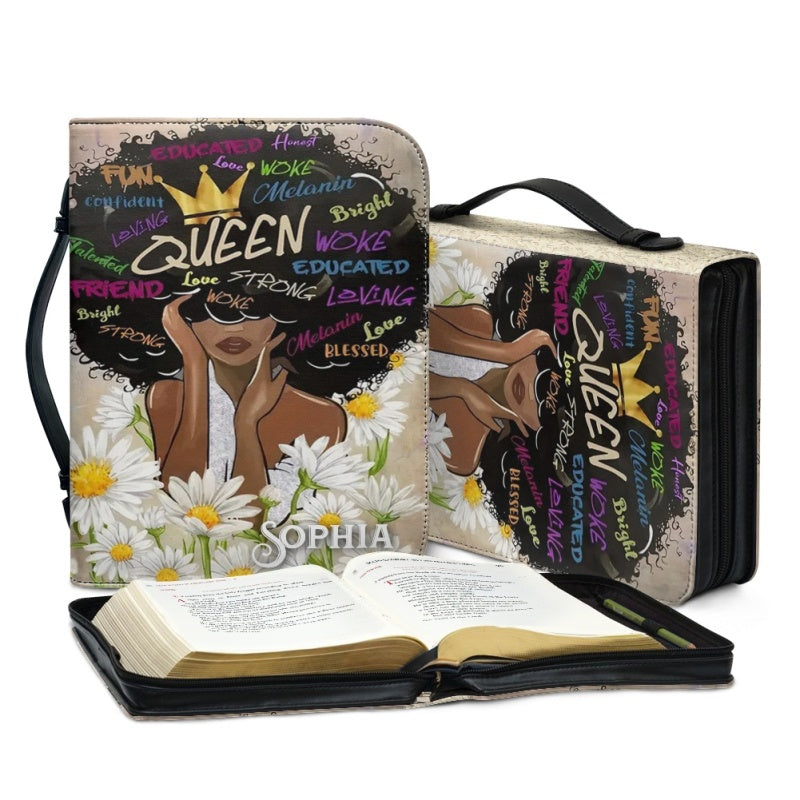 Personalized Black Queen Bible Cover