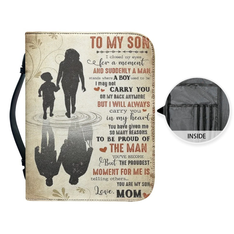 Personalized To My Son From Mom Bible Cover