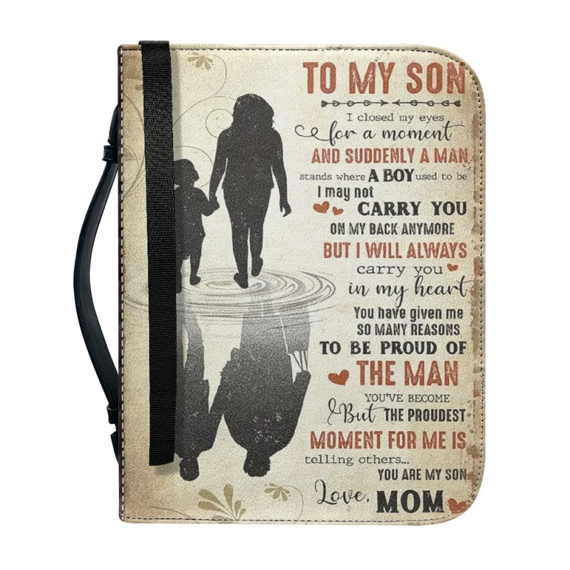 Personalized To My Son From Mom Bible Cover