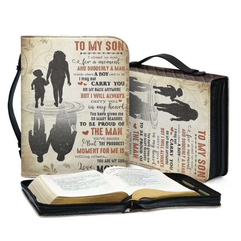 Personalized To My Son From Mom Bible Cover