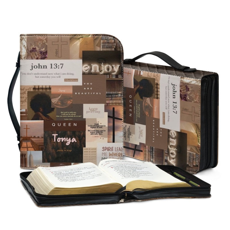 Personalized Floral Daily Bible Cover
