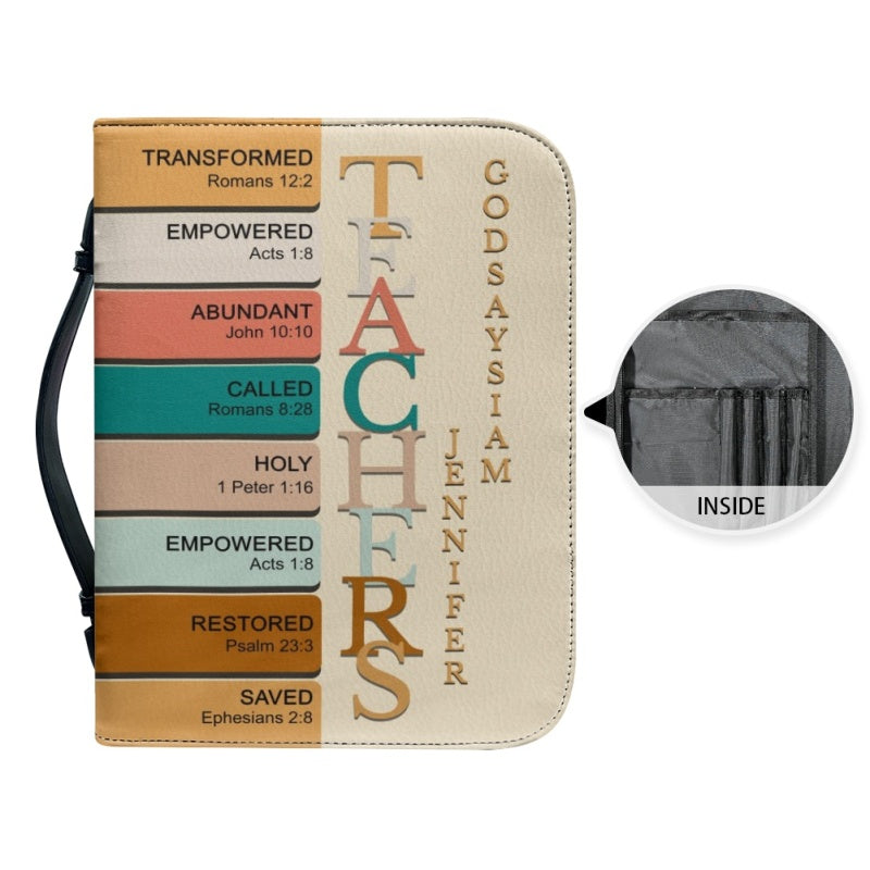 Personalized Custom Name Leather Bible Cover