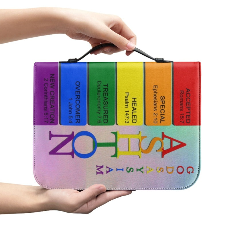 Personalized Rainbow Name Meaning Bible Cover