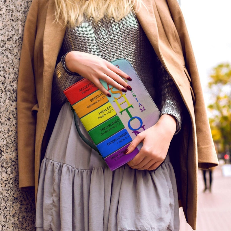 Personalized Rainbow Name Meaning Bible Cover