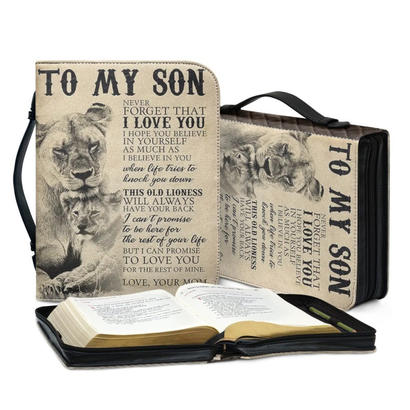 To My Son From Mom Personalized Bible Cover