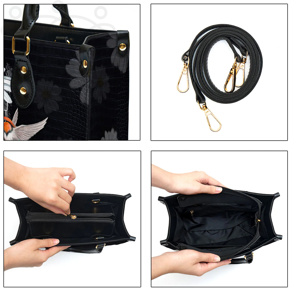 Work At It With All Your Heart Leather Tote Bag