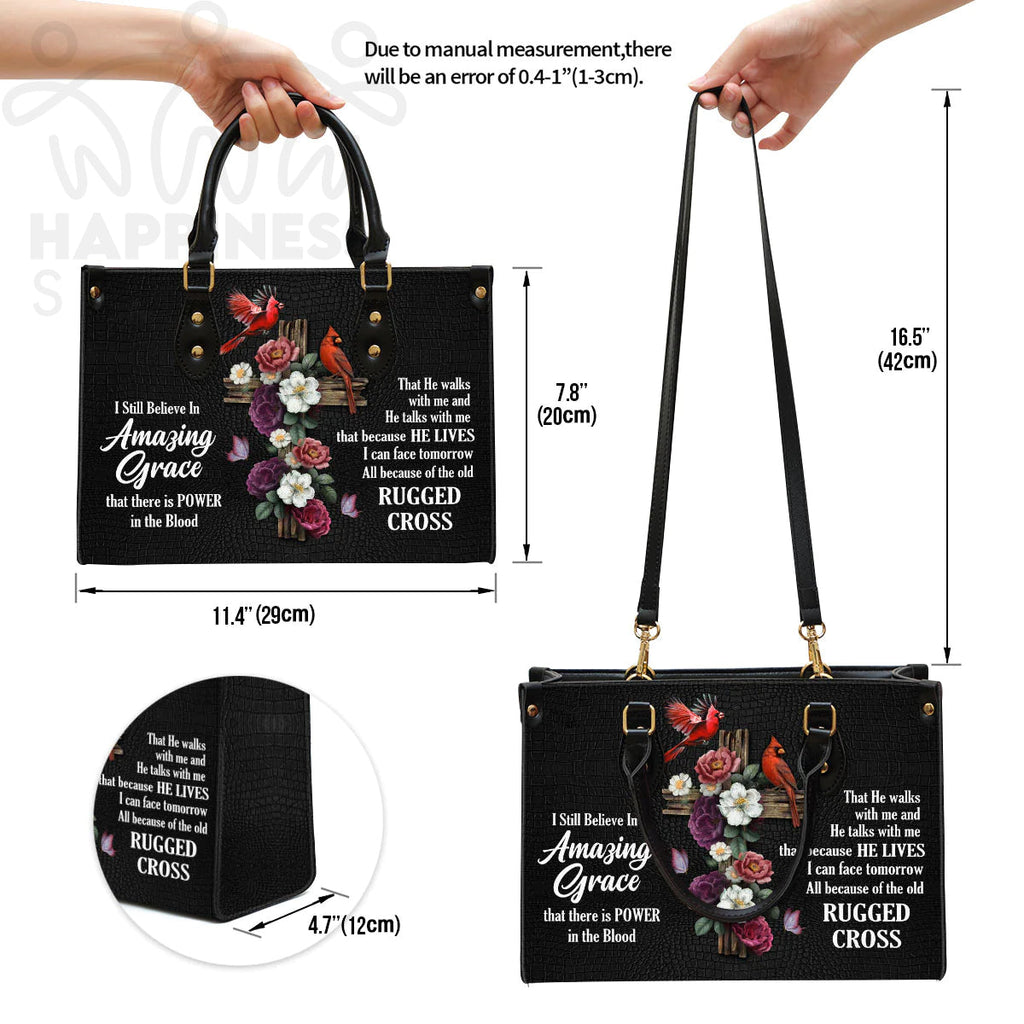 Personalized Amazing Grace Leather Handbag