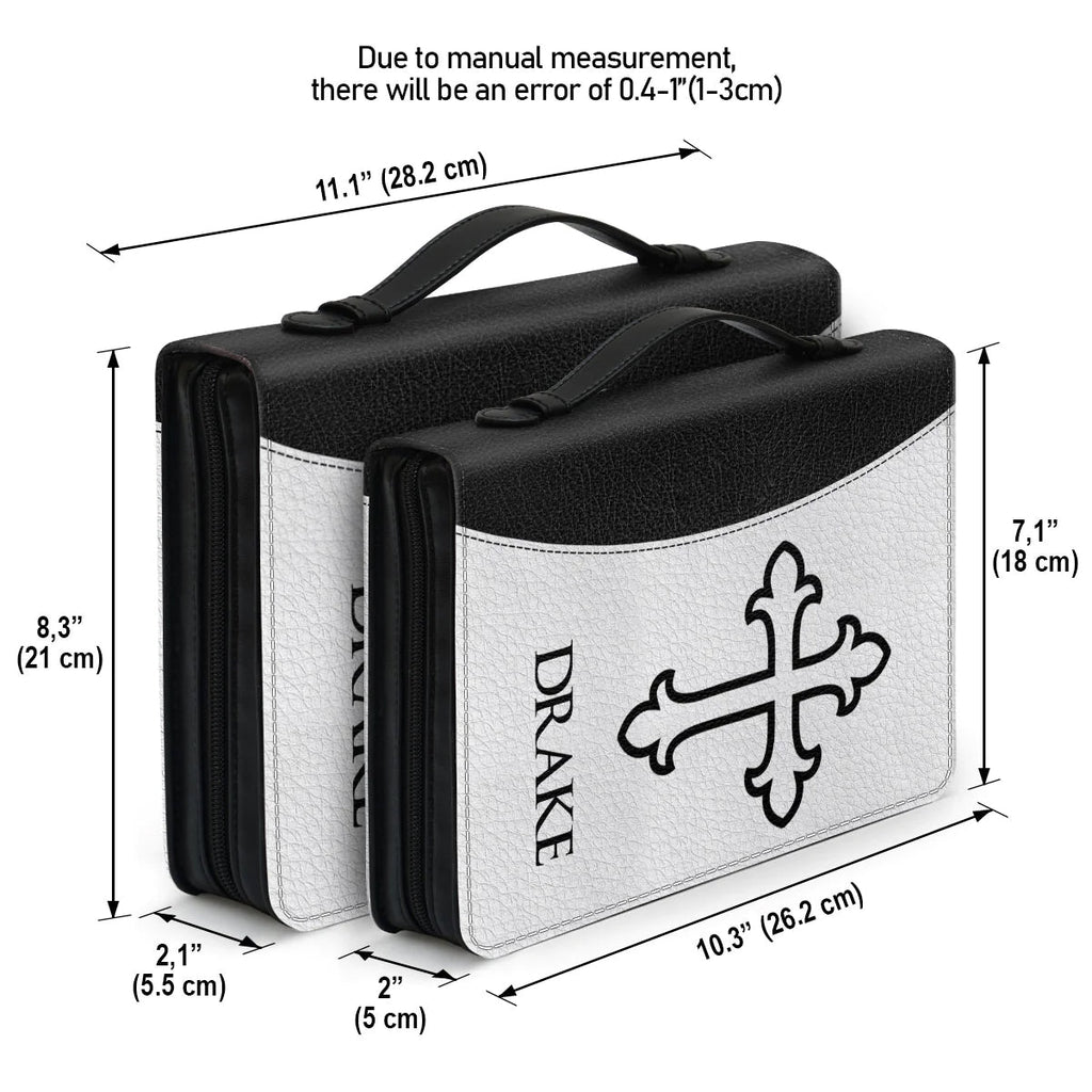 Personalized Matthew 22:37 Cross Bible Cover