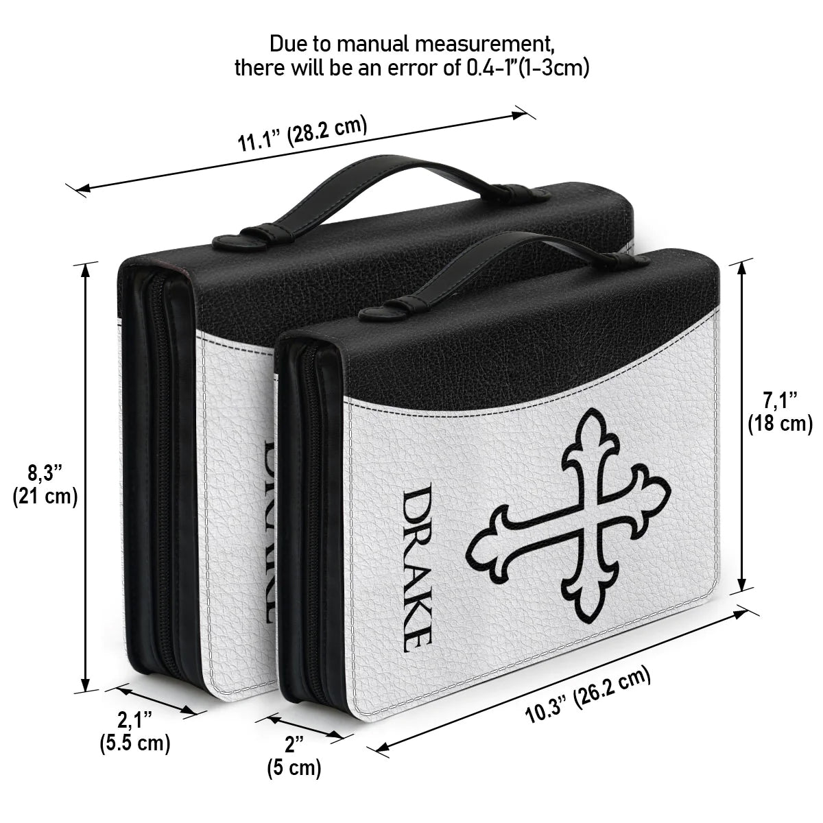 Personalized Matthew 22:37 Cross Bible Cover