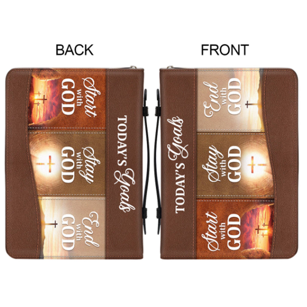 Today's Goals Stay With God Custom Bible Cover