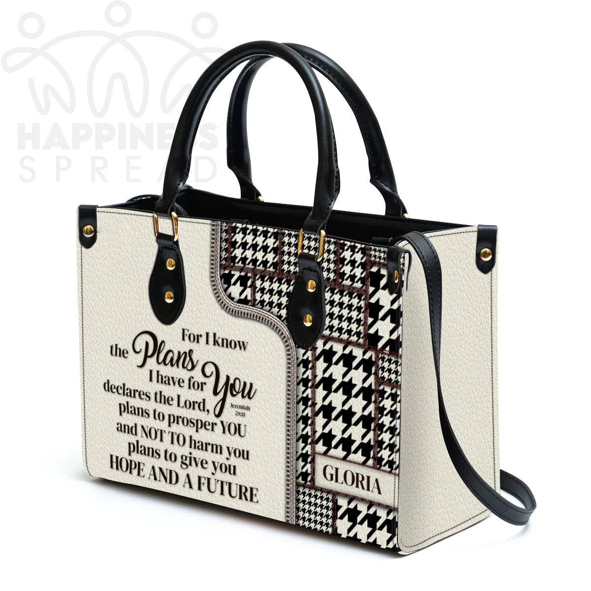 Personalized Jeremiah 29:11 Leather Tote Bag