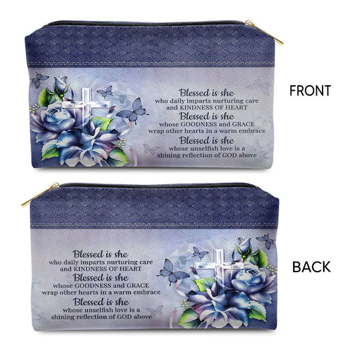 Blessed Is She Personalized Cosmetic Bag