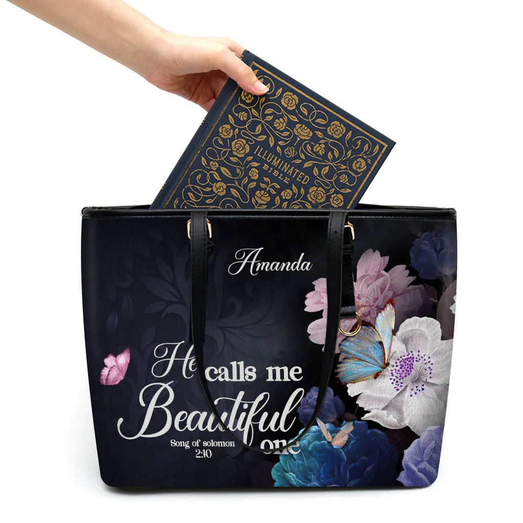 Personalized He Calls Me Beautiful One Tote Bag