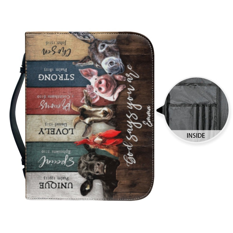 Personalized Animal Themed Bible Cover