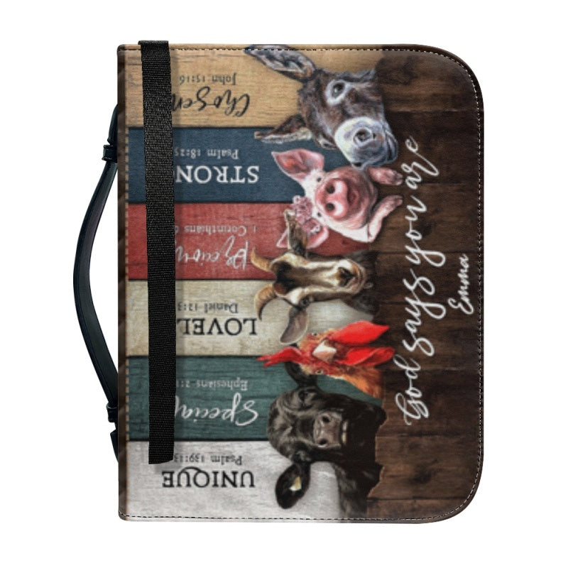 Personalized Animal Themed Bible Cover
