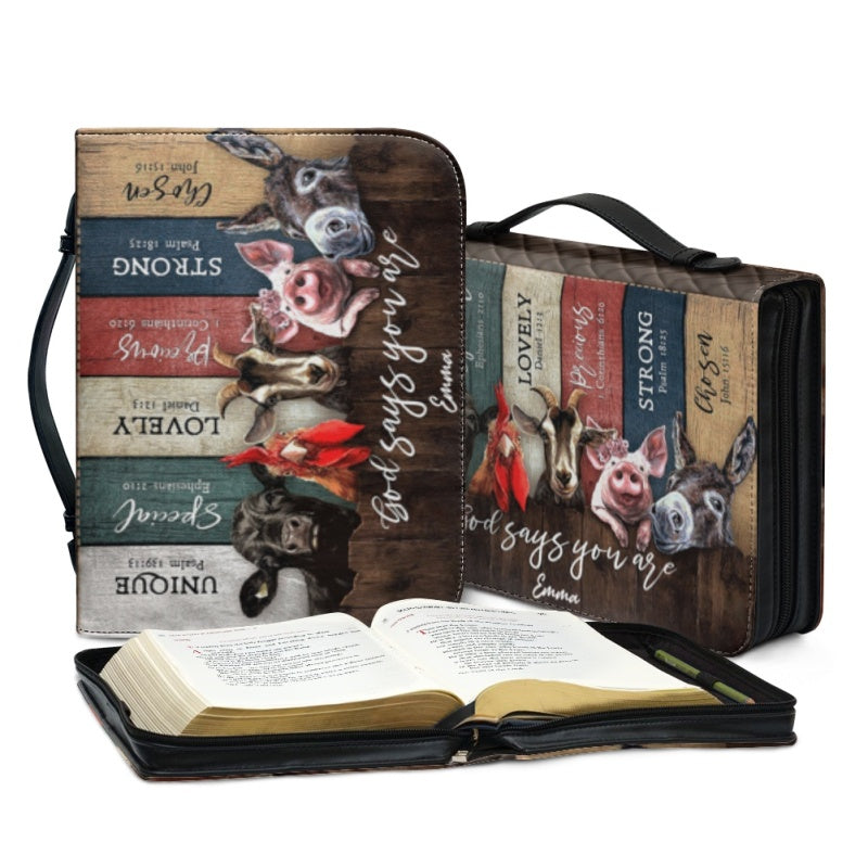 Personalized Animal Themed Bible Cover