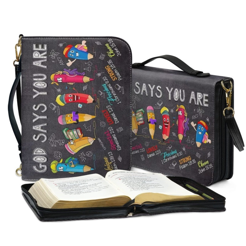 Personalized God Says You Are Kids Bible Cover