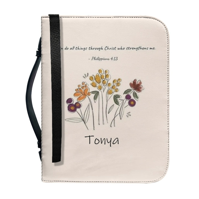 Personalized Daily Floral Bible Cover