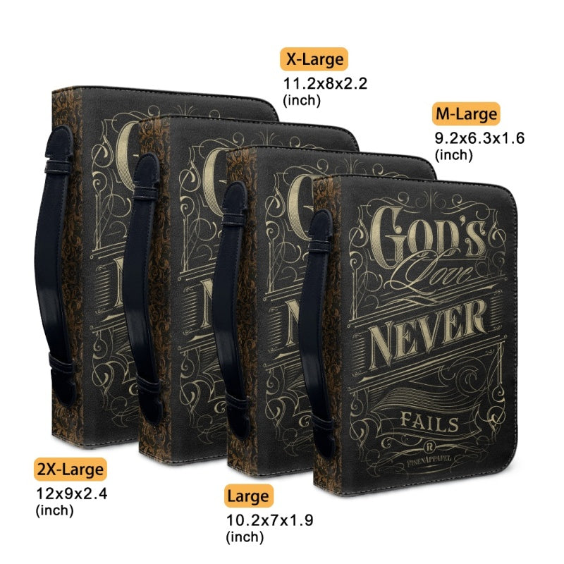 God's Love Never Fails Personalized Bible Cover