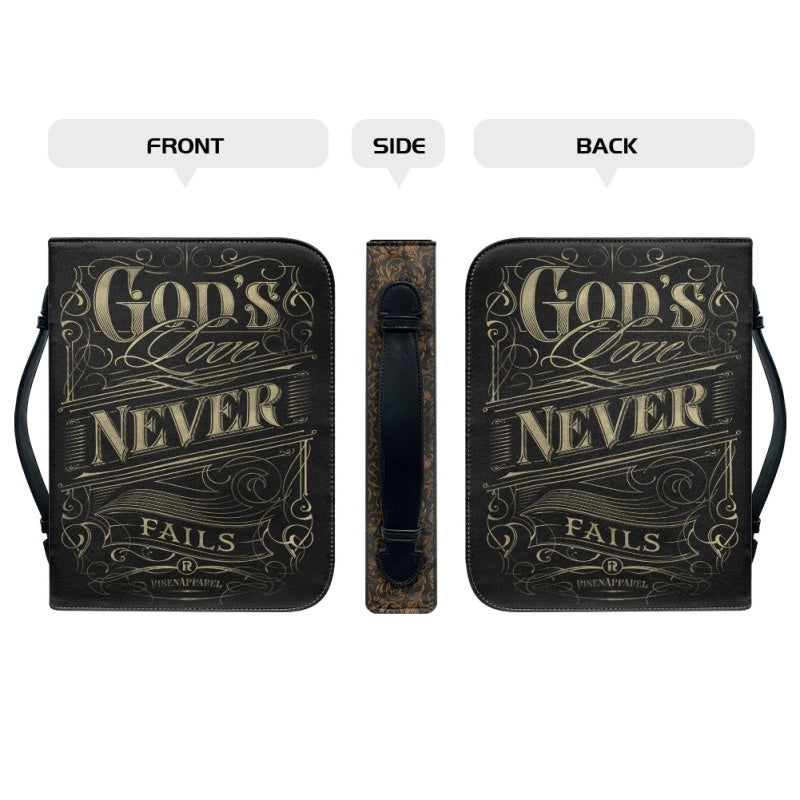 God's Love Never Fails Personalized Bible Cover