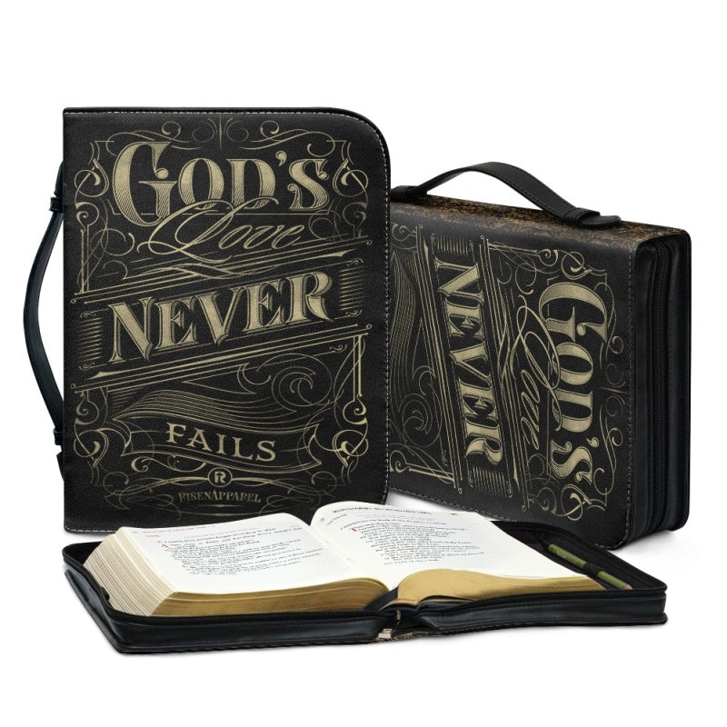 God's Love Never Fails Personalized Bible Cover